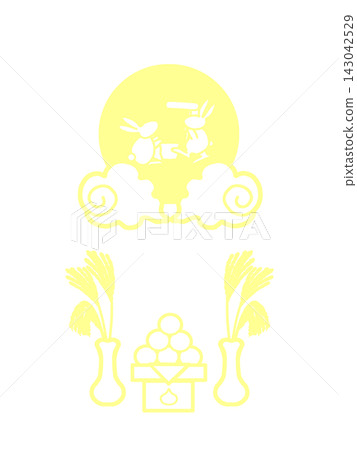 Simple moon viewing illustration Simple moon viewing illustration 143042529