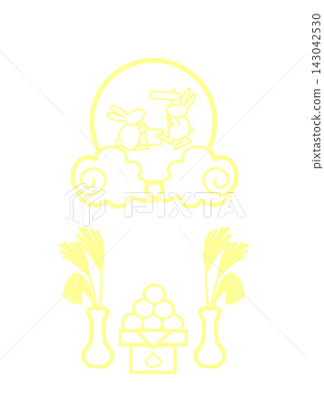 Simple moon viewing illustration Simple moon viewing illustration 143042530
