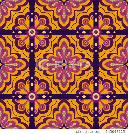 Hand-drawn Seamless Royal Purple Mandala Tile Pattern for Luxury Fabric Wallpaper Packaging Print Hand-drawn Seamless Royal Purple Mandala Tile Pattern for Luxury Fabric Wallpaper Packaging Print 143042625
