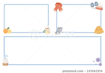 A set of simple corner decoration illustrations for managing your health and preventing colds in winter. A set of simple corner decoration illustrations for managing your health and preventing colds in winter. 143042954