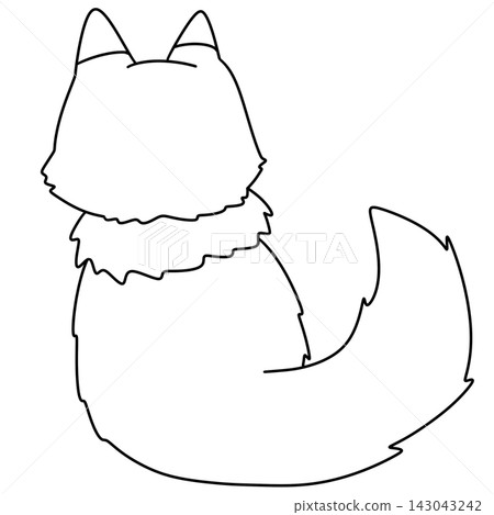 Simple black outline of a cat Simple black outline of a cat 143043242
