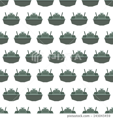 Seamless pattern with green naval unmanned naval vessel icons, ideal for defense, tech, gaming and military-themed textiles, branding and packaging design. Seamless pattern with green naval unmanned naval vessel icons, ideal for defense, tech, gaming and military-themed textiles, branding and packaging design. 143043459