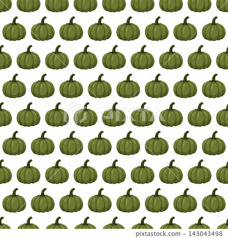 Seamless pattern with green garden produce pumpkins, perfect for fall harvest, farmers market, kitchen and Thanksgiving-themed textile and packaging design. Seamless pattern with green garden produce pumpkins, perfect for fall harvest, farmers market, kitchen and Thanksgiving-themed textile and packaging design. 143043498