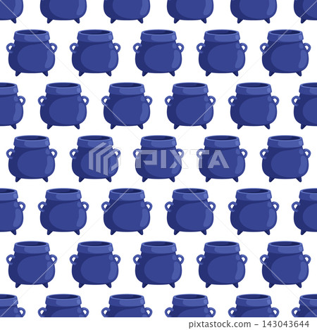 Halloween-themed seamless pattern featuring iron witch's cauldrons, ideal for fabric, wrapping paper, packaging and holiday-themed design projects. Halloween-themed seamless pattern featuring iron witch's cauldrons, ideal for fabric, wrapping paper, packaging and holiday-themed design projects. 143043644