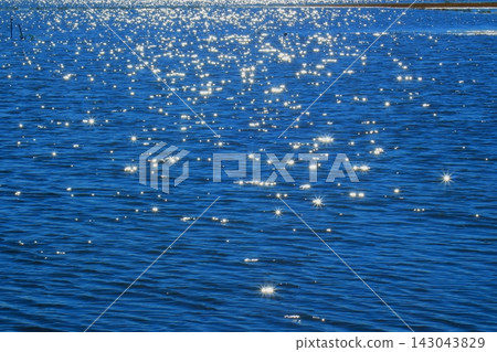 Glittering water surface Glittering water surface 143043829