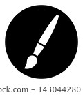 Paintbrush icon. Picture coloring sign. 143044280