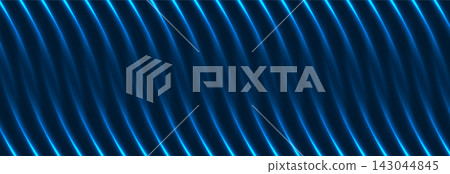 Blue neon laser wavy lines abstract background Blue neon laser wavy lines abstract background 143044845