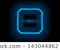 Bright blue laser neon square frame abstract background 143044862