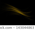 Golden yellow flowing linear waves abstract futuristic tech background 143044863