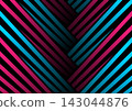 Abstract minimal background with blue, pink and black stripes 143044876