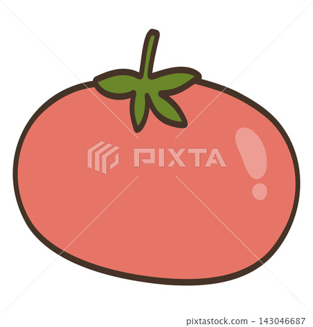 Cute Fresh Red Tomato Illustration Cute Fresh Red Tomato Illustration 143046687