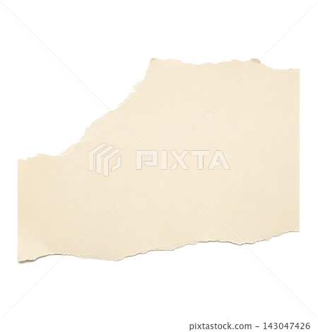 Blank torn paper sheet with ripped edges on transparent background Blank torn paper sheet with ripped edges on transparent background 143047426