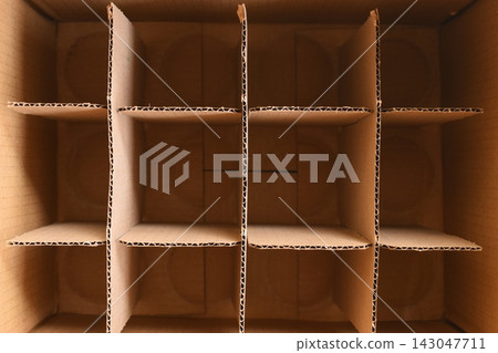 blank beverage cardboard paper crate, recycle material 143047711