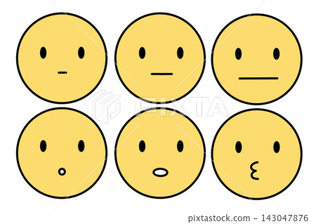 A set of round icons with limited facial expressions (color) A set of round icons with limited facial expressions (color) 143047876