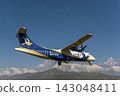 Buddha Air's ATR-42 and the Annapurna mountain range 143048411