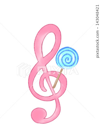 Musical notes with candy Musical notes with candy 143048421