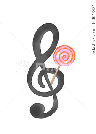 Musical notes with candy Musical notes with candy 143048424