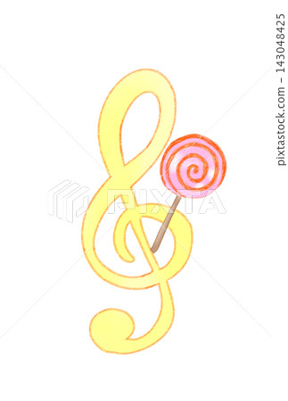 Musical notes with candy Musical notes with candy 143048425