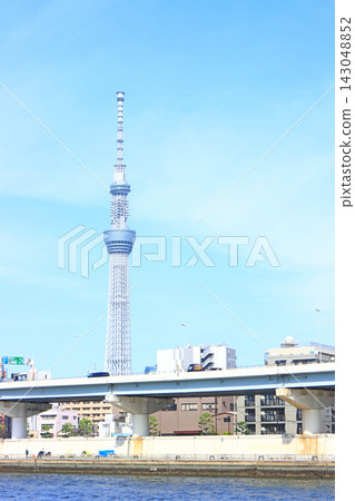 Scenery of Tokyo Skytree and Sumida River, Sumida Ward, Tokyo Scenery of Tokyo Skytree and Sumida River, Sumida Ward, Tokyo 143048852