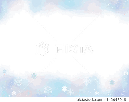 Blue watercolor frames, perfect for winter. Blue watercolor frames, perfect for winter. 143048948