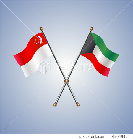Singapore and Kuwait flag relations 143049491