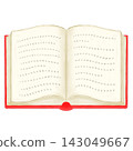 一本打開的書，上面寫著字。 143049667