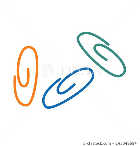 colorful paper clips back to school illustration 143049684