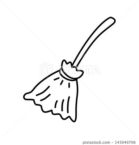 witch broom doodle icon witch broom doodle icon 143049706