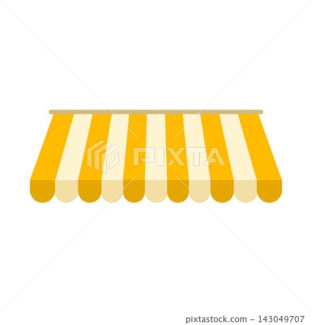 yellow and white striped awning yellow and white striped awning 143049707
