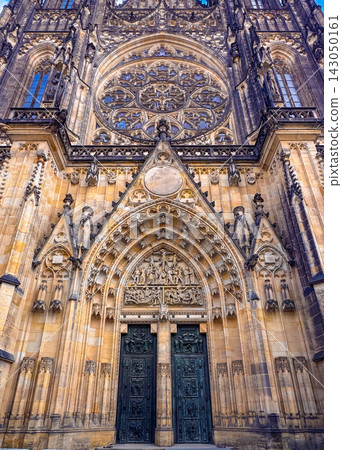 The Gothic St. Vitus Cathedral, Prague, the Czech Republic The Gothic St. Vitus Cathedral, Prague, the Czech Republic 143050161