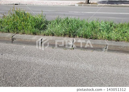 路邊混凝土路緣石開裂移位 路邊混凝土路緣石開裂移位 143051312