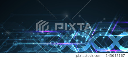 Futuristic genetic research, DNA technology, connected neural web Futuristic genetic research, DNA technology, connected neural web 143052167