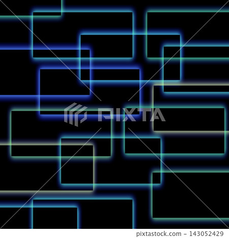 方形霓虹背景材料 方形霓虹背景材料 143052429
