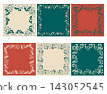 Botanical Christmas wreath frame set | Chic background material 143052545