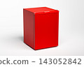 Modern Red Mini Fridge on White Background 143052842