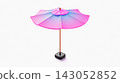 Colorful Beach Umbrella on White Background 143052852