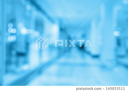 Blue Tinted Blurred Interior Corridor With Cool Color Cast Shallow Depth Of Field Glossy Floor Blue Tinted Blurred Interior Corridor With Cool Color Cast Shallow Depth Of Field Glossy Floor 143053511