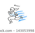 Illustration of a running woman 143053998