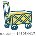 Illustration of a camping carrier. Camping equipment. Hand-drawn style vector material. Illustration of a camping carrier. Camping equipment. Hand-drawn style vector material. 143054417