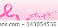 Breast cancer pink ribbon. 143054536