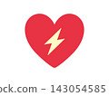 Lightning heart icon vector illustration 143054585