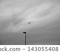 Evening cloudy sky and streetlights 143055408