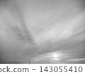 Evening cloudy sky and streetlights 143055410
