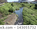 The area around Umeda River as seen from Nitta Ohashi Bridge in Miyagino Ward, Sendai City. 143055732