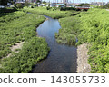 The area around Umeda River as seen from Nitta Ohashi Bridge in Miyagino Ward, Sendai City. 143055733
