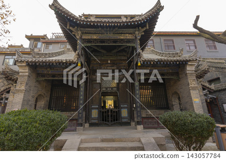 Xi'an, China - Dec 31, 2024 : View of Great Mosque of Xi'an with blue sky in Xi'an, China in Dec 31, 2024. 143057784