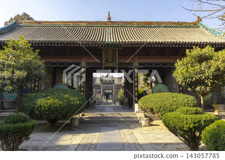 Xi'an, China - Dec 31, 2024 : View of Great Mosque of Xi'an with blue sky in Xi'an, China in Dec 31, 2024. 143057785