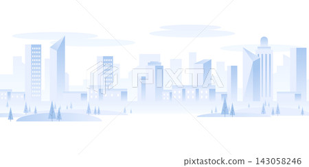 Light blue city skyline abstract background Light blue city skyline abstract background 143058246
