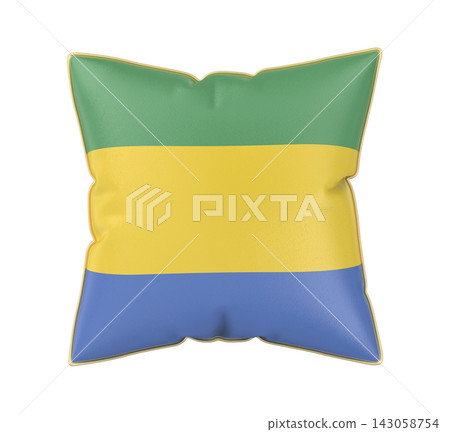 Pillow with the flag of Gabon Pillow with the flag of Gabon 143058754