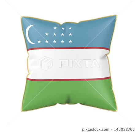 Pillow with the flag of Uzbekistan Pillow with the flag of Uzbekistan 143058763